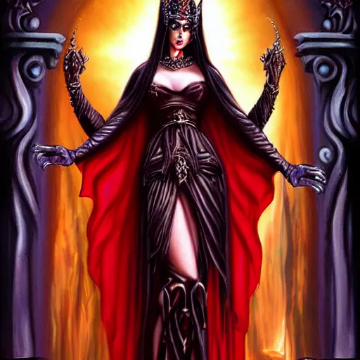 Prompt: evil godess, by anne stokes