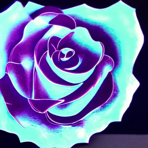 Image similar to rose made of plasma