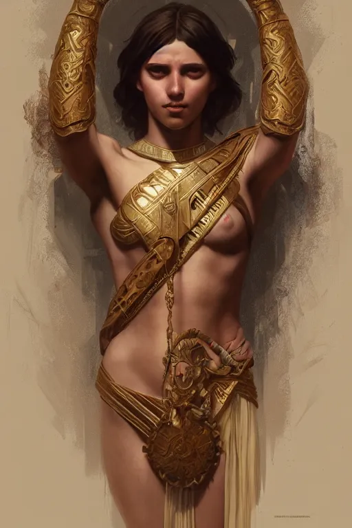 Image similar to ancient rome man, realistic portrait full body, symmetrical, highly detailed, digital painting, artstation, concept art, smooth, sharp focus, illustration, cinematic lighting, art by artgerm and greg rutkowski and alphonse mucha