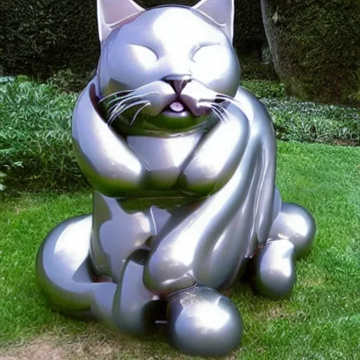 Image similar to “a sculpture of a cat by Jeff Koons”