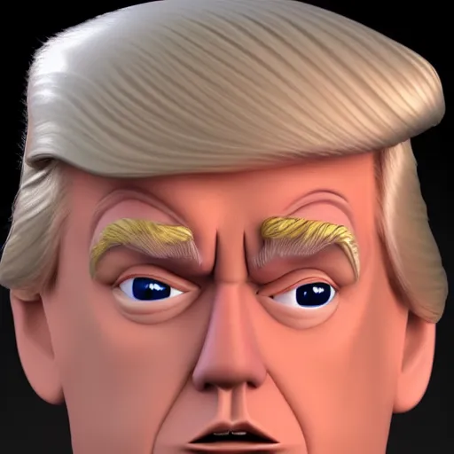 Prompt: Donal Trump as disney character, 3d render, 4k