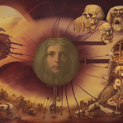 Image similar to da vinci explains how interplanetary anatomy works, oil painting, ultradetailed, artstation, ultradetailed, digital painting, ultradetailed