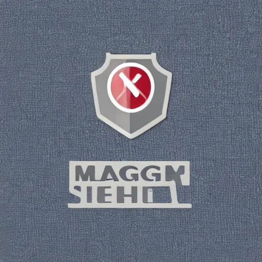 Prompt: magnet on a shield, icon