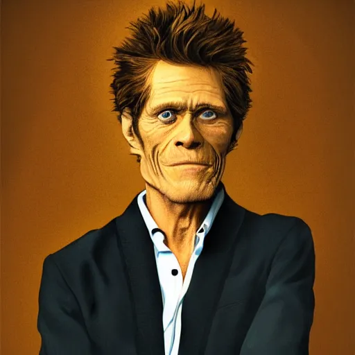 Prompt: a portrait of willem dafoe