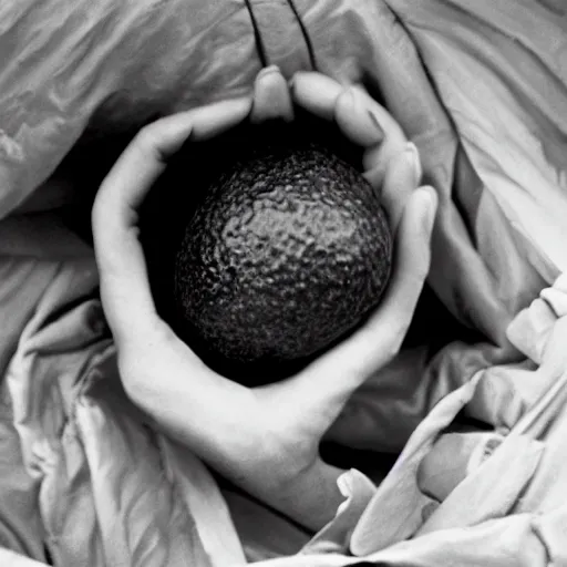 Image similar to an avocado in the role of emma watson, cinematography by stanley kubrick