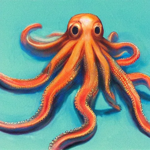 Prompt: a representative of a high - tech race of octopuses from another galaxy, highly detailed, realistic, sharp focus