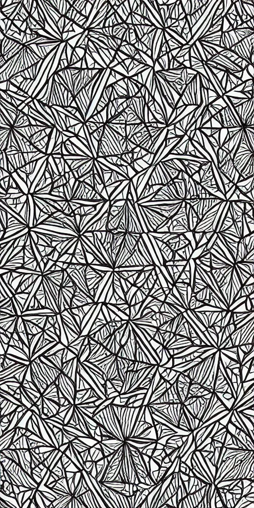 Image similar to highly detailed beautiful black and white geometric pattern, straight lines, hexagon, pentagon, triangle, sacred geometry, sharp angles, symmetry, sharp focus, high contrast, harmony, beauty, masterpiece