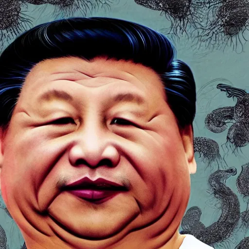Prompt: Xi Jinping farting and covered in smells, insects, intricate, highly detailed, concept art, smooth, sharp focus