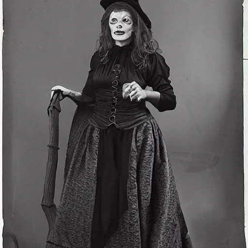 Prompt: sears-photo portrait of real-life wicked-witch