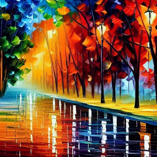 Image similar to A Landscape by Leonid Afremov