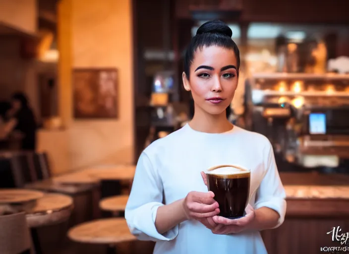 Prompt: katara coffee - bending. highly detailed 8 k. intricate. lifelike. soft light. sony a 7 r iv 5 5 mm. cinematic post - processing