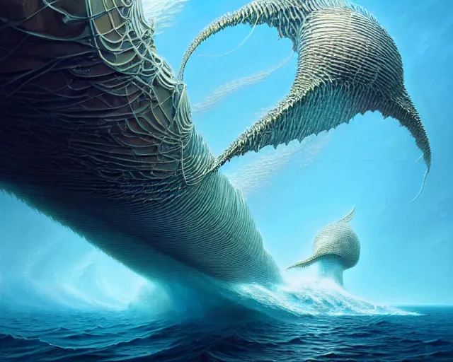 Prompt: a hyper - detailed 3 d render of aquatic creatures of the cresting waves, surrealism!!!!! surreal concept art, lifelike, photorealistic, digital painting, aesthetic, smooth, sharp focus, artstation hd, by greg rutkowski, bruce pennington, valentina remenar and asher duran,