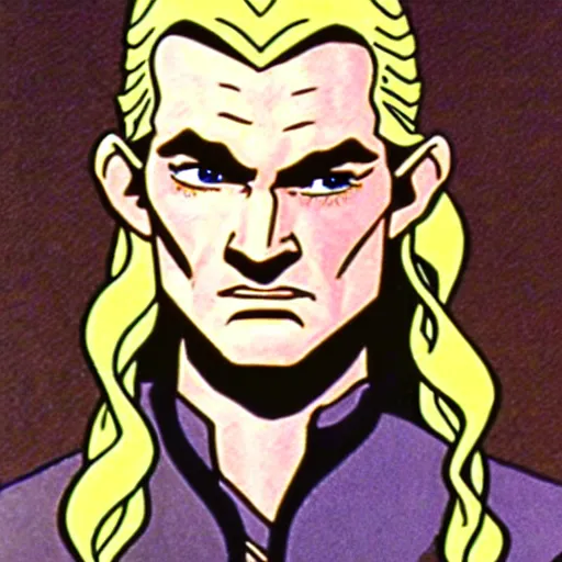 Image similar to legolas 1978 cartoon highly detailed, realistic, scientific