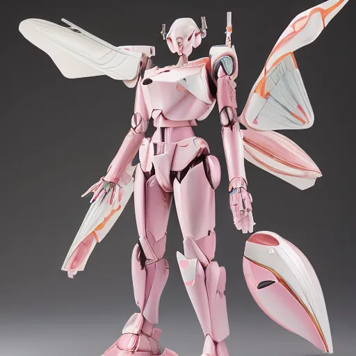 Image similar to futuristic nymphaea themed mecha waterlily upper body, sepals forming helmet, highly detailed, nymphaea, 8 k hd resolution, gundam barbatos with floral inlay, bandai box art, star wars, makoto kobayashi, frank gehry, raymond swanland