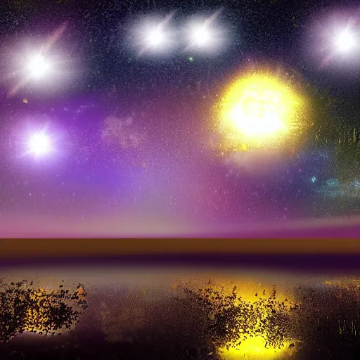 Prompt: diwali nightsky in year 2 1 0 0