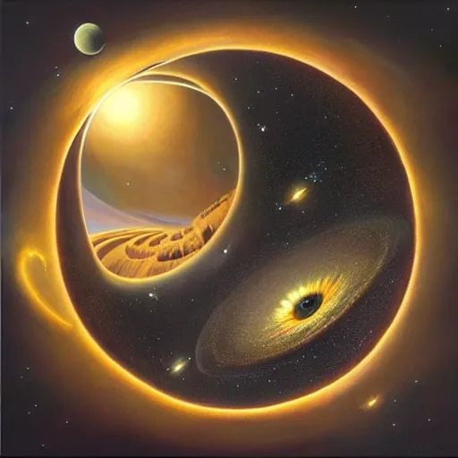 Prompt: the eye of the cosmos, by vladimir kush