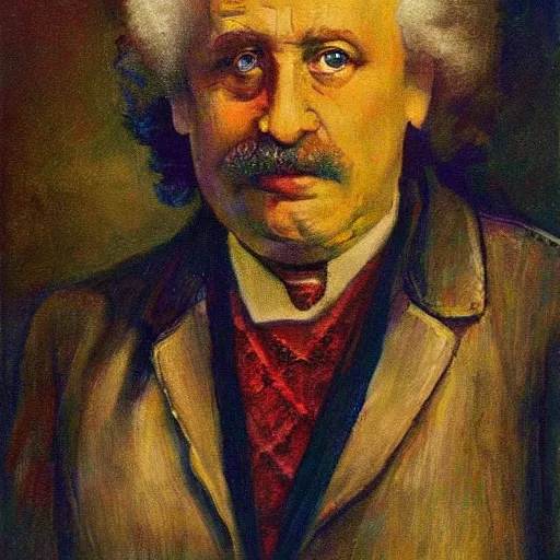 Prompt: ukrainian einstein portrait