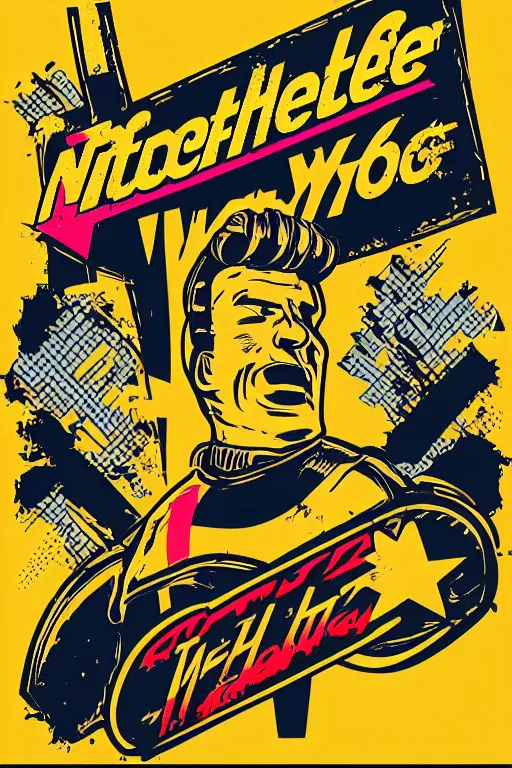 Image similar to fallout 7 6 retro futurist illustration art by butcher billy, sticker, colorful, illustration, highly detailed, simple, smooth and clean vector curves, no jagged lines, vector art, smooth andy warhol style