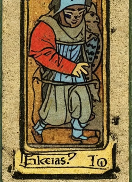 Image similar to a pokemon card from the 1 3 0 0 s