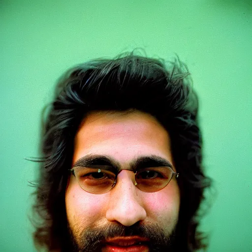 Image similar to photo portrait of Ben Mallah, cinestill, 800t, 35mm, full-HD