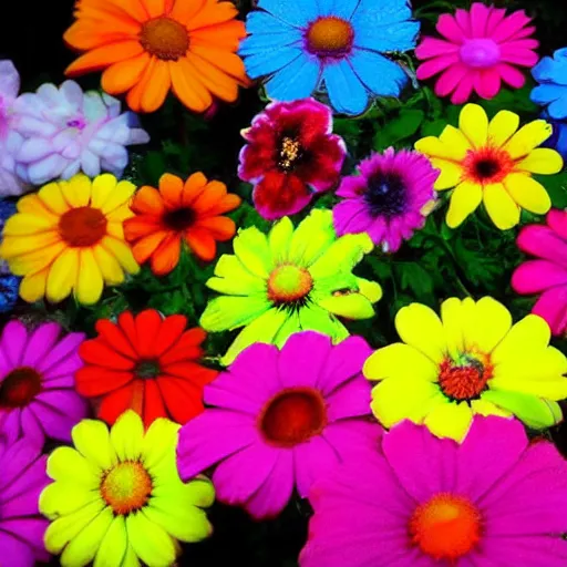 Prompt: colorful flowers