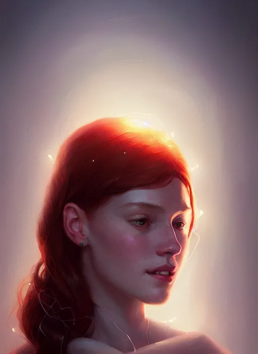 Image similar to portrait of mary jane watson, intricate, elegant, glowing lights, highly detailed, digital painting, artstation, concept art, smooth, sharp focus, illustration, art by wlop, mars ravelo and greg rutkowski