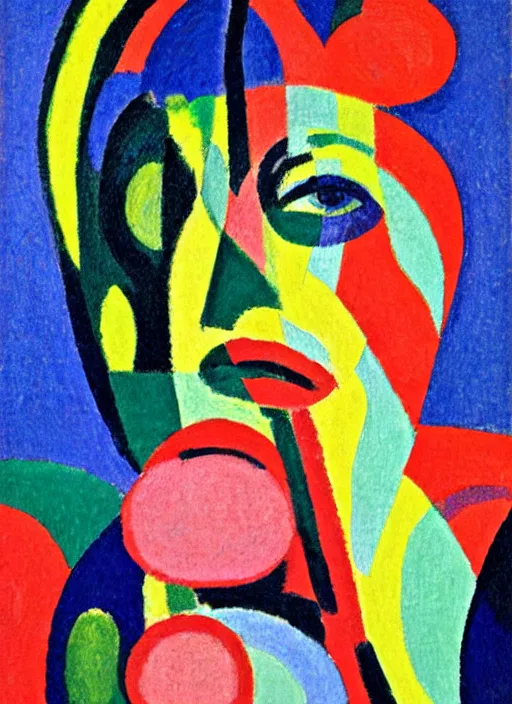 Prompt: an extreme close - up abstract portrait of a lady enshrouded in an impressionist representation of mother nature and the meaning of life by sonia delaunay and billy childish, abstract colorful lake garden at night, thick visible brush strokes, figure painting by anthony cudahy and rae klein, vintage postcard illustration, minimalist cover art by mitchell hooks