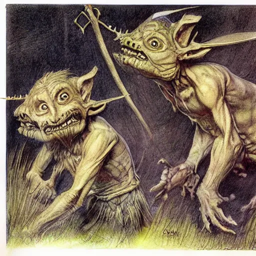 Image similar to goblins, alan lee