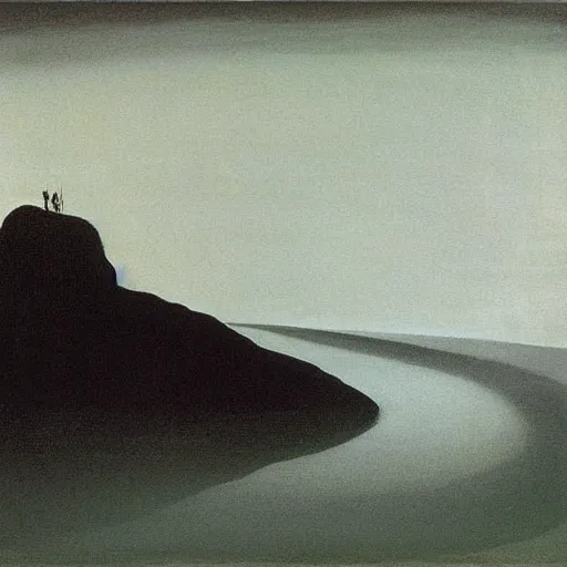 Image similar to the abstract painting'arctic void ', by caspar david friedrich!!!, by rothko!!!