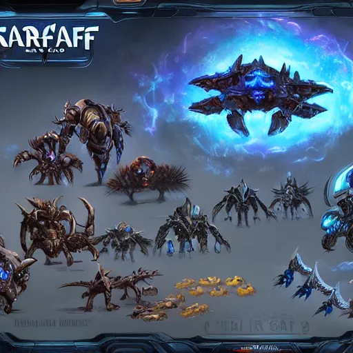 Prompt: StarCraft 3 concept art