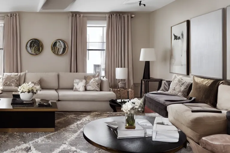 Image similar to apartment designed by nate berkus, muted neutral colors