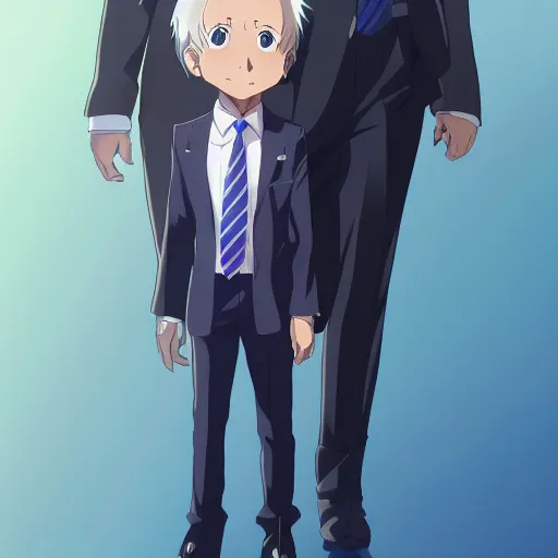 Prompt: photorealistic Joe Biden if he were an anime girl anime key visual, digital art, anime screenshot, kyoto animation, makoto shinkai, trending on artstation