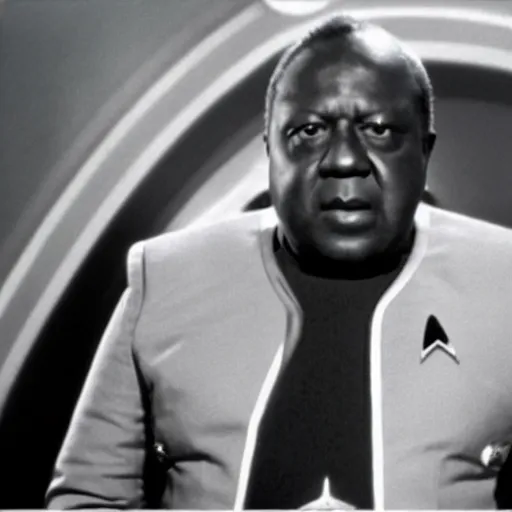 Image similar to A still of Idi Amin in Star Trek