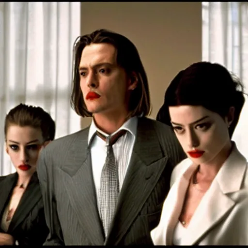 Image similar to Anne Hathaway, Johnny Depp, Amber Heard in American Psycho (1999)