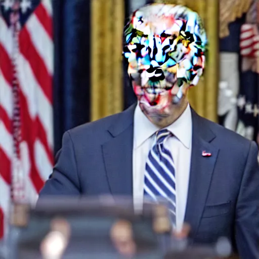 Image similar to joe biden looking at barack obama in the mirror