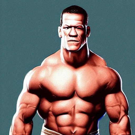 Image similar to John Cena in the style of PS1 graphics