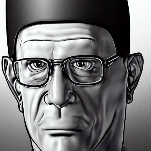 Prompt: Close-up portrait of Hank Hill, photorealistic