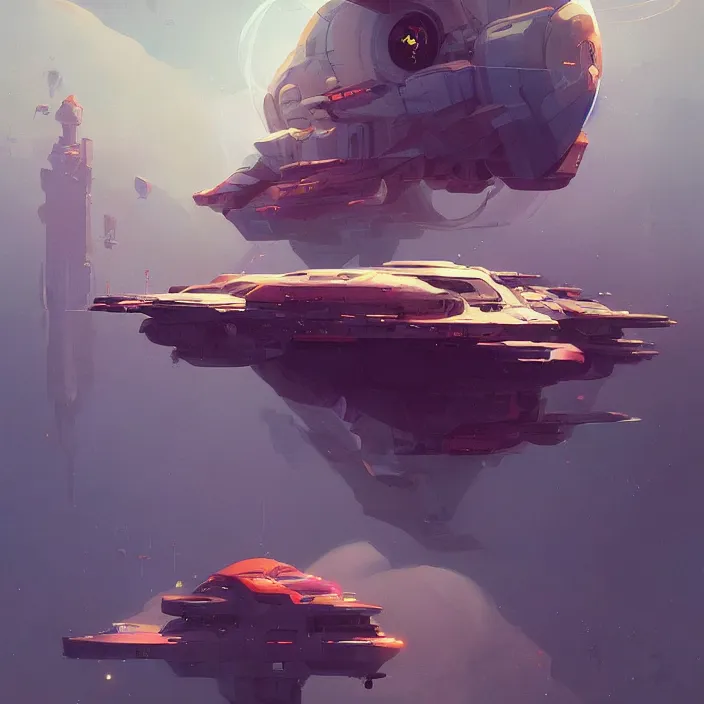 Prompt: a beautiful portrait painting of an spaceship by sergey kolesov and pascal blanche and greg rutkowski andsachin teng. in style of digital art. colorful comic, symmetry, hyper detailed. octane render. trending on artstation