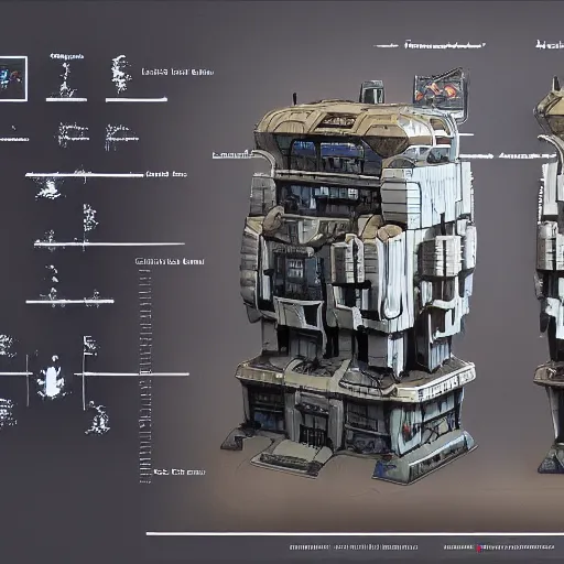 one kitbash building scifi, modular, concept art, high | Stable Diffusion