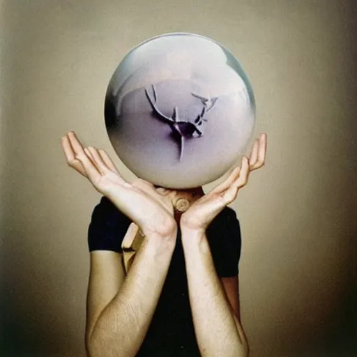 Image similar to A photograph. A rip in spacetime. Did this device in his hand open a portal to another dimension or reality?! by Tim Walker tender