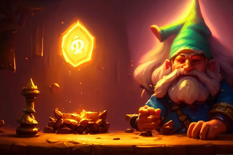 Image similar to [ important ] amazing portrait of funny gnome ], hearthstone splash art, deiv calviz, splash art, natural light, elegant, intricate, fantasy, atmospheric lighting, by greg rutkowski, hearthstone splash art, hd wallpaper, ultra high details, cinematic composition, insanely well organized