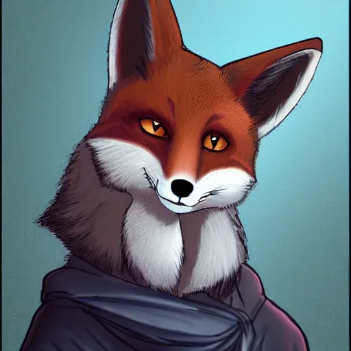 Prompt: an anthropomorphic fox, furry, anthro