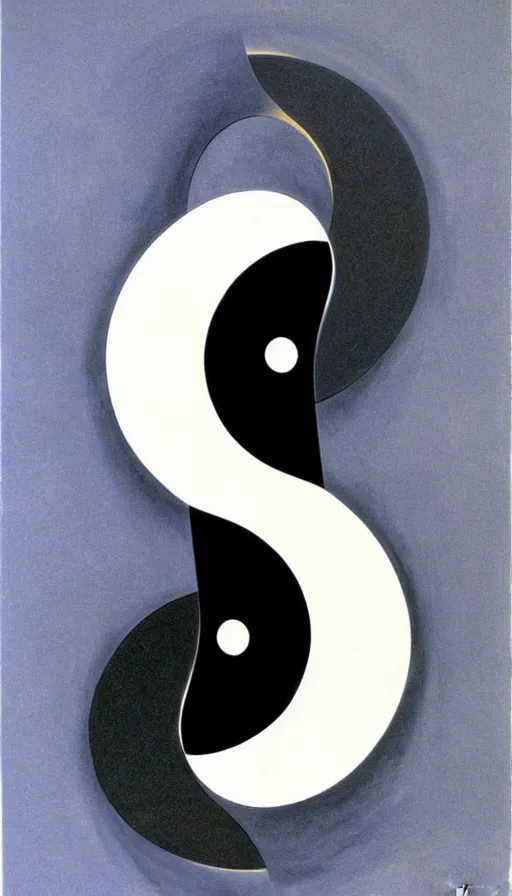 Prompt: Abstract representation of ying Yang concept, by James Gurney