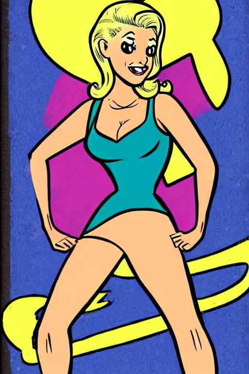 Image similar to betty cooper, in the style of dan decarlo, as drawn by dan decarlo for archie comics,