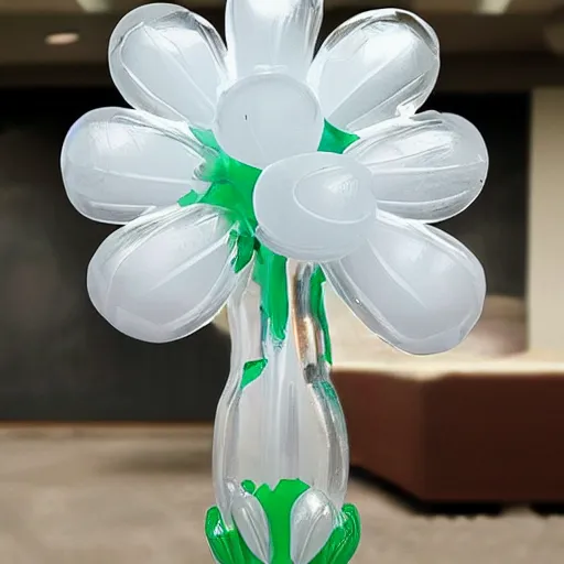 Image similar to an inflatable transparent flower bouquet