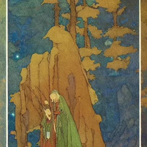 Image similar to painting by edmund dulac, highly detailed, high quality, trending on artstation, beautiful