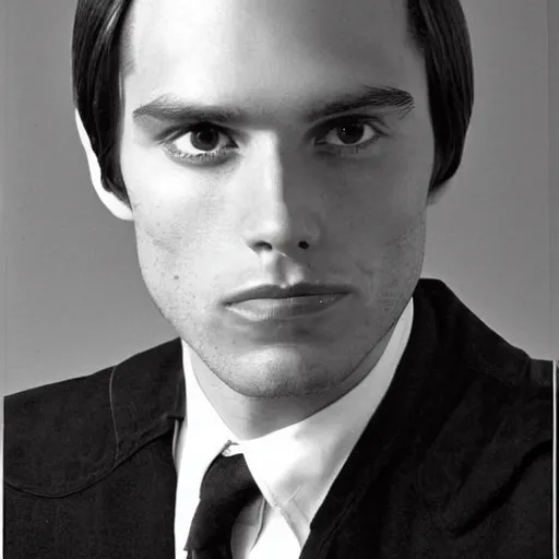 Image similar to A photograph portrait of Jerma985 with short-medium length hair a combover wearing early 1970s menswear in the early 1970s, taken in the early 1970s, grainy, taken on a 1970s Kodak Camera, realistic, hyperrealistic, very realistic, highly detailed, very detailed, extremely detailed, detailed, digital art, trending on artstation, colorized photo