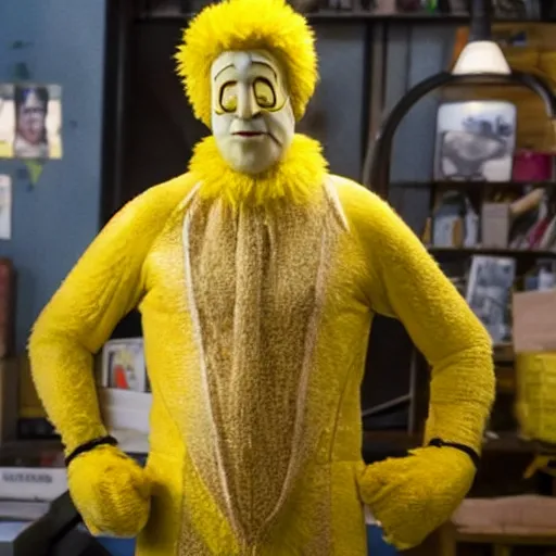 Image similar to will ferrell starring as banana man, movie promo photo, 8 k