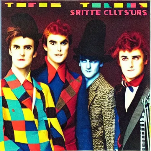 Prompt: split enz - true colours ( 1 9 8 0 )