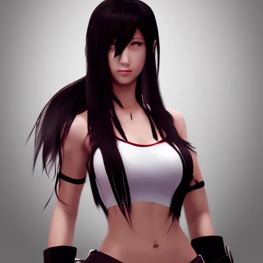 Prompt: tifa lockhart, by sakimichan, jeongseok lee, logan cure, ja mong, nick silva, trending artstation